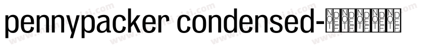 pennypacker condensed字体转换